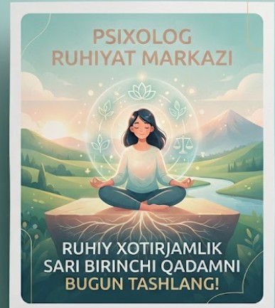 Ruhiy xotirjamlik sari birinchi qadamni bugun tashlang!